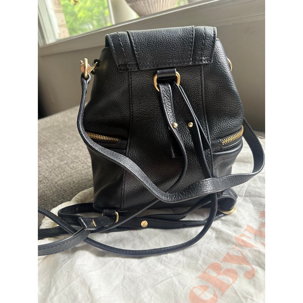 See By Chloe Olga Black Leather Mini Backpack W/ Dustbag Goth Emo - Picture 11 of 12